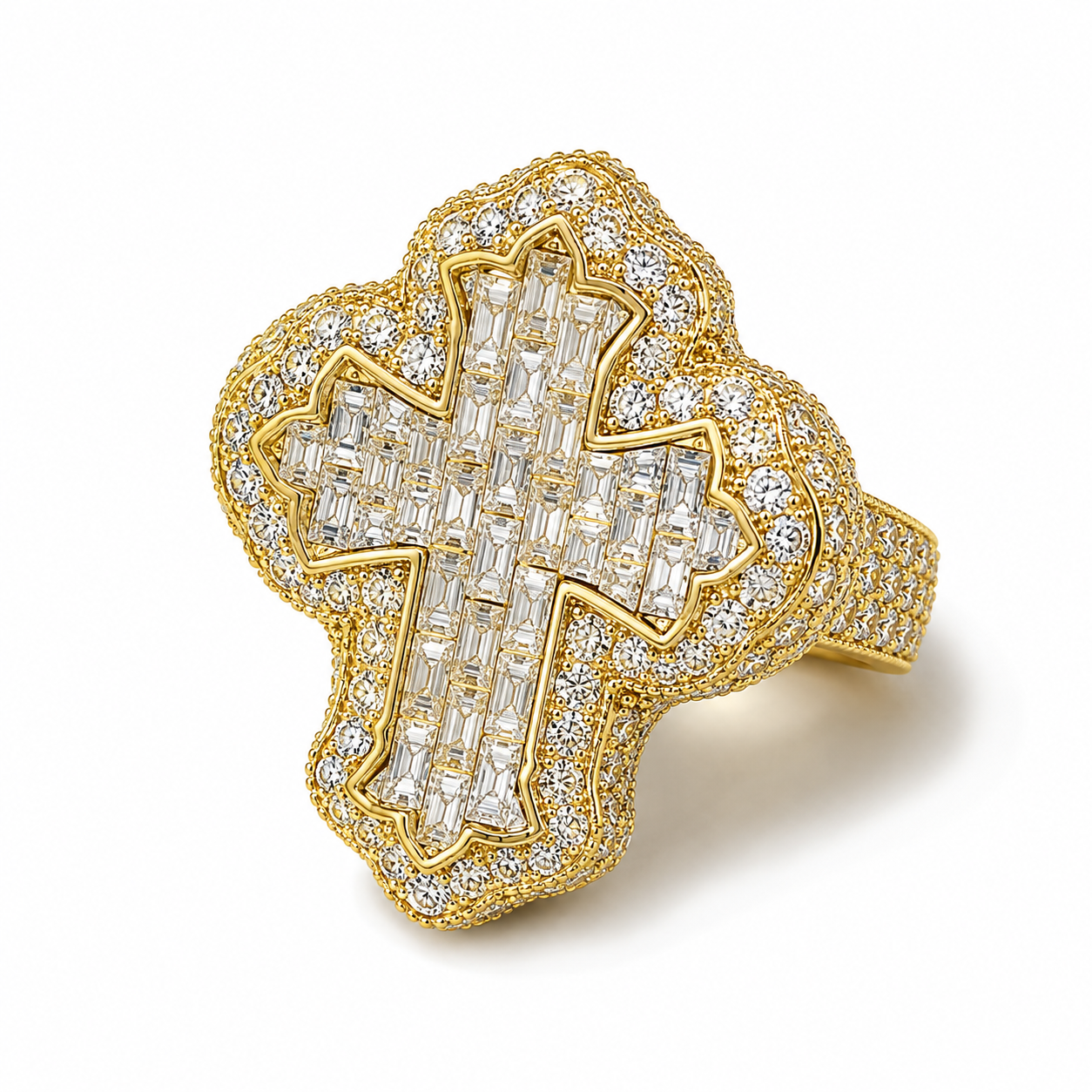 Iced Out Cross Ring