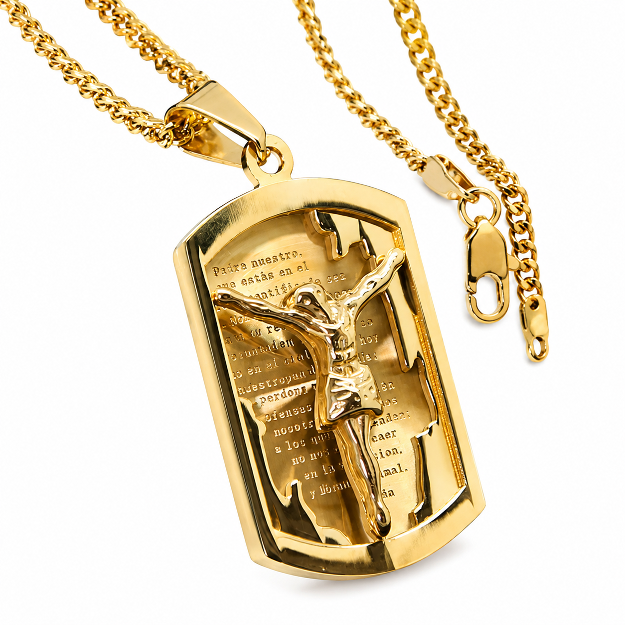Jesus Crucifix Pendent With Neckalce