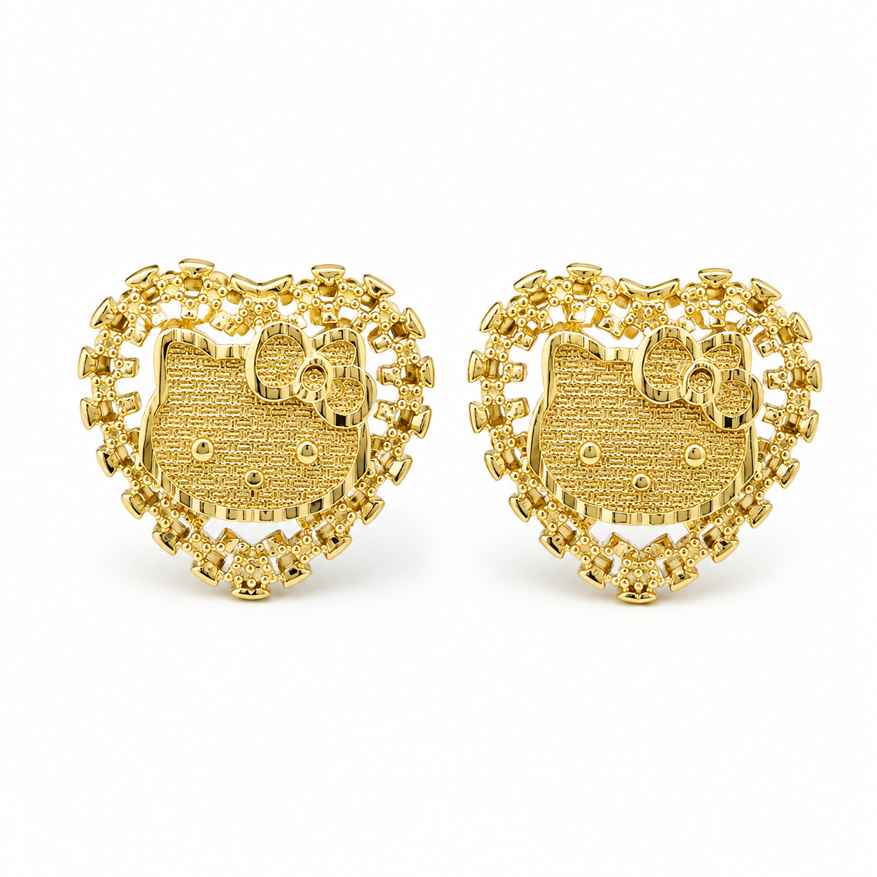Gold Hello Kitty Earrings