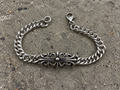Silver Ornate Cross Bracelet