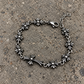 Silver Multi Cross Link Bracelet
