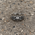 Silver Gothic Star Ring