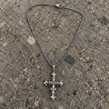 Silver Baroque Cross Necklace