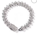 Ice Out Cross Bracelet