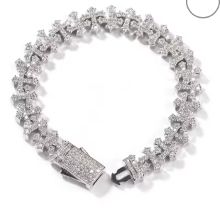 Ice Out Cross Bracelet