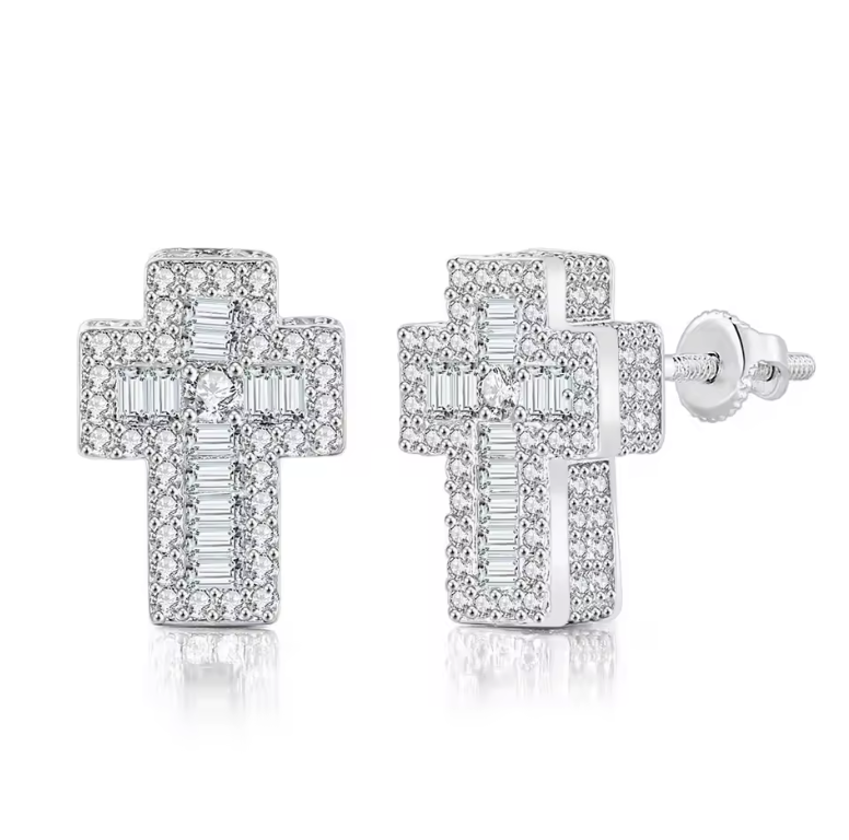 Cross Diamond Earrings