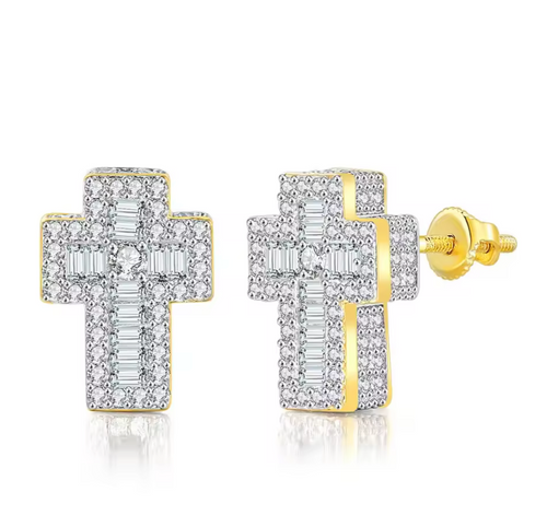 Cross Diamond Earrings